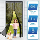 Magic Mesh Magnetic Screen Door – 20×80 Inch Self-Closing Mosquito Net Curtain (2 Pieces) with Box