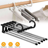 5-in-1 Rotating Foldable Stainless Steel Clothes Hanger – Space Saving Wardrobe Organizer (Box Packed, Original China A Quality)
