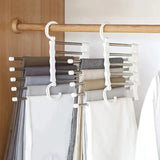5-in-1 Rotating Foldable Stainless Steel Clothes Hanger – Space Saving Wardrobe Organizer (Box Packed, Original China A Quality)