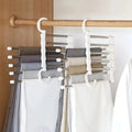 5-in-1 Rotating Foldable Stainless Steel Clothes Hanger – Space Saving Wardrobe Organizer (Box Packed, Original China A Quality)