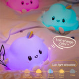 Little Cloud LED Night Light – Soft Silicone Bedside Lamp for Baby & Kids