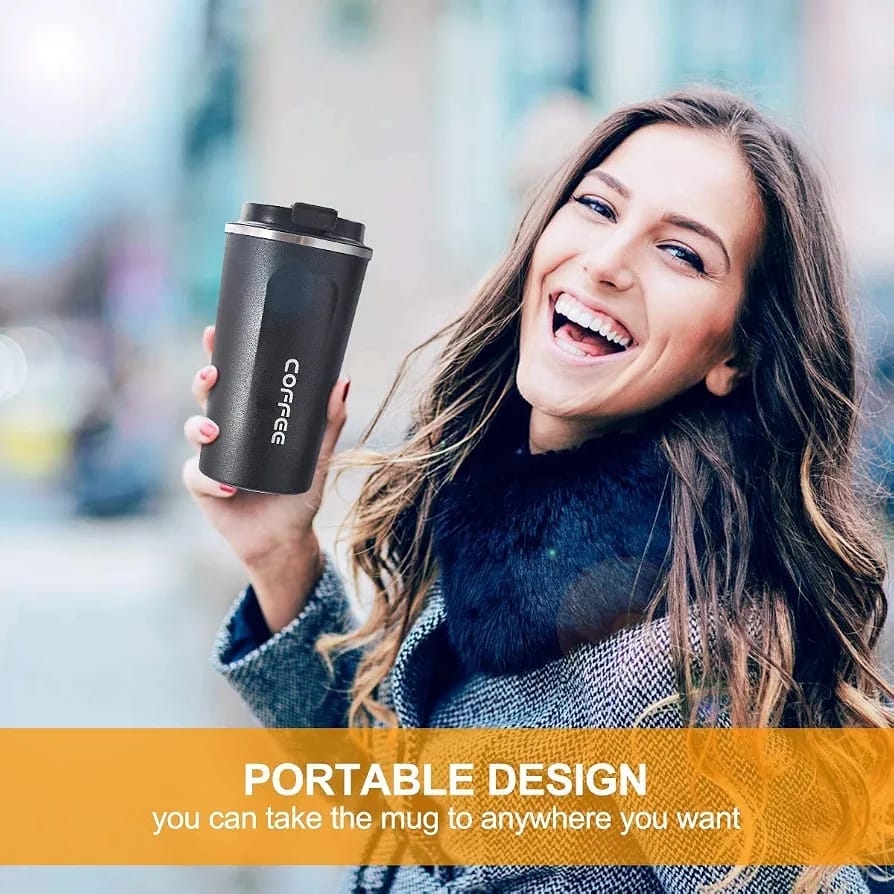 Black Coffee Traveler Mug – Reusable Travel Cup