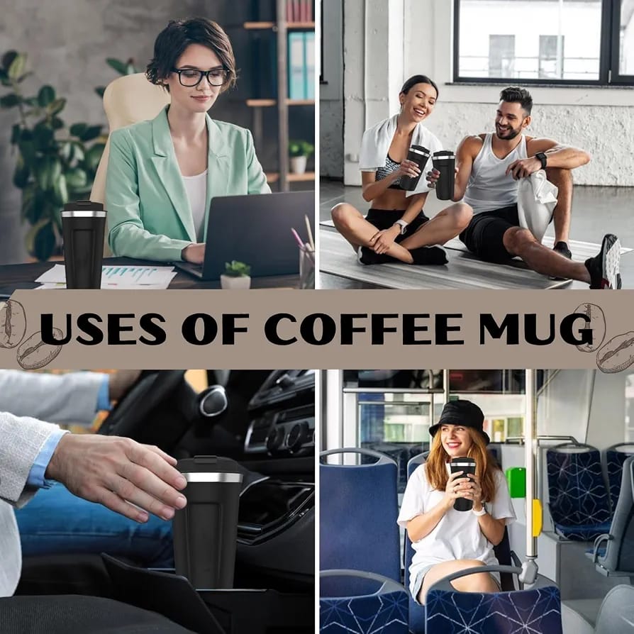 Black Coffee Traveler Mug – Reusable Travel Cup
