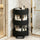 3-Layer Round Trolley Storage Cart with Wheels – Mobile Organizer Rack