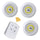 Pack of 3 LED Remote Control Tap Lights  | Self-Adhesive Cabinet, Wardrobe & Kitchen Lights