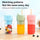 Crusher Juicer 2-in-1 Mini Portable Blender | USB Rechargeable | 6-Blade High-Speed Juicer | Random Color